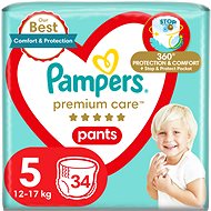 PAMPERS Pants Premium Care Junior vel. 5 (34 ks) - Plenkové kalhotky