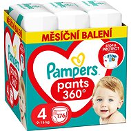 Plenkové kalhotky PAMPERS Pants vel. 4 (176 ks) – měsíční zásoba