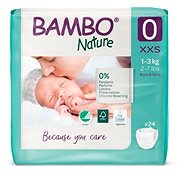 BAMBO NATURE 0, 1–3 kg, 24 ks - Dětské pleny