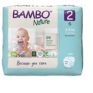 BAMBO NATURE 2  3–6 kg, 30 ks - Dětské pleny