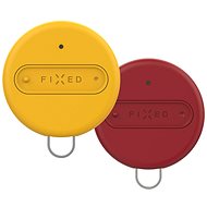 Bluetooth lokalizační čip FIXED Sense Duo Pack - žlutá + červená - Bluetooth lokalizační čip