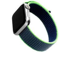 FIXED Nylon Strap pro Apple Watch 44mm/ Watch 42mm neonově modrý