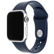 FIXED Silicone Strap SET pro Apple Watch 38 mm/40 mm modrý - Řemínek