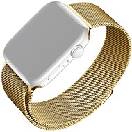 FIXED Mesh Strap pro Apple Watch 42/44/45mm zlatý - Řemínek