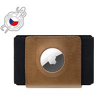 FIXED Tiny Wallet for AirTag in Genuine Cowhide, Brown - Wallet