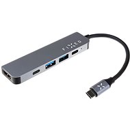 FIXED HUB Mini 5V1 s rozhraním USB-C pro notebooky a tablety šedý - Replikátor portů