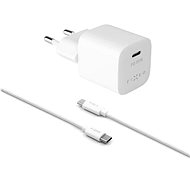 FIXED PD Rapid Charge Mini with USB-C output and USB-C/USB-C cable support PD 30W white