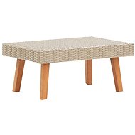 Zahradní konferenční stolek polyratan béžový 310221 - Zahradní nábytek