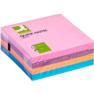 Samolepicí bloček Q-CONNECT 76 x 76 mm, 4 x 80 lístků, mix barev