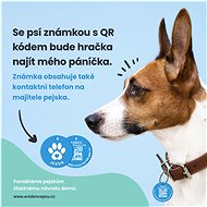 Unikátní psí známka se jménem pejska, QR kódem a telefonním číslem - Voucher: