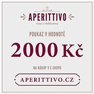 Dárkový poukaz na vína a delikatesy "Aperittivo" v hodnotě 2000 Kč - Voucher: