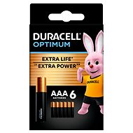 Jednorázová baterie DURACELL Optimum alkalická baterie mikrotužková AAA 6 ks