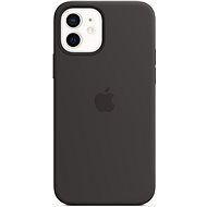 Kryt na mobil Apple iPhone 12 a 12 Pro Silikonový kryt s MagSafe černý - Kryt na mobil