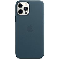 Kryt na mobil Apple iPhone 12 a 12 Pro Kožený kryt s MagSafe baltsky modrý