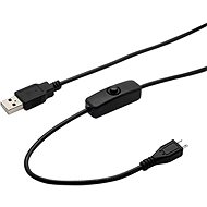 Raspberry Pi USB-A/USB-B napájecí kabel s vypínačem - Napájecí kabel