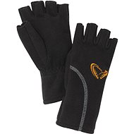 Savage Gear Wind Pro Half Finger L Black - Rybářské rukavice