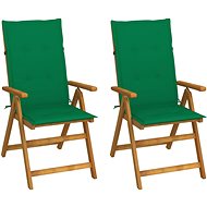 Zahradní polohovací židle s poduškami 2 ks masivní akácie, 3064064 - Zahradní židle