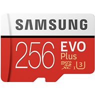 Paměťová karta Samsung MicroSDXC 256GB EVO Plus + SD adaptér - Paměťová karta