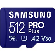 Samsung MicroSDXC 512GB PRO Plus + SD adaptér (2023) - Paměťová karta
