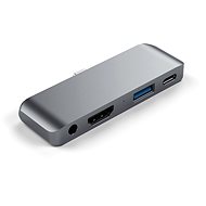 Satechi Aluminium Type-C Mobile Pro Hub (HDMI 4k,1x Jack 3mm,1x USB-A,1x USB-C) - Space Grey - Replikátor portů