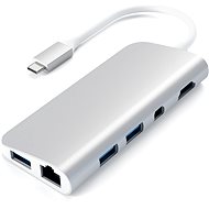 Satechi Aluminium Type-C Multimedia Adapter (HDMI 4K,1x USB-C,Ethernet,1x USB 3.0,MicroSD,MiniDP) - 