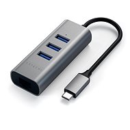 Satechi Aluminium Type-C Hub (3x USB 3.0,Ethernet) - Space Gray - USB Hub