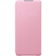 Pouzdro na mobil Samsung  Flipové pouzdro LED View pro Galaxy S20+ růžové