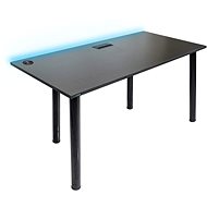 SYBERDESK 139 x 68 cm, LED, USB Port, černý - Herní stůl