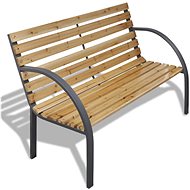Zahradní lavice 120 cm dřevo a železo - Zahradní lavice