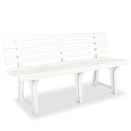 Zahradní lavice 145,5 cm plastová bílá - Zahradní lavice