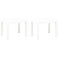 Zahradní lavice 2 ks bílé plast - Zahradní lavice