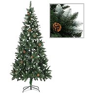 Umělý vánoční stromek se šiškami a bílými třpytkami 210 cm 284319 - Vánoční stromek