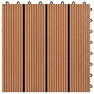 22 pcs terrace tiles 30×30 cm 2 m2 WPC brown 277796 - Tile