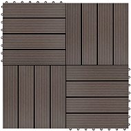 22 pcs terrace tiles 30×30 cm 2 m2 WPC dark brown 277802 - Tile