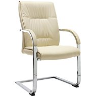 Konferenční židle SHUMEE konzolová, umělá kůže, krémová - Konferenční židle