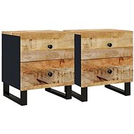 Noční stolky 2 ks 40 × 33 × 46 cm masivní mangovníkové dřevo - Noční stolek