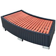 Step to the Whirlpool Polyrattan 92 x 45 x 25cm Black - Pool Accessories