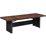  Zahradní stůl 240x90x74 cm polyratan a masivní akáciové dřevo - Zahradní stůl