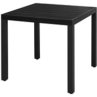  Zahradní stůl černý 80 x 80 x 74 cm hliník a WPC - Zahradní stůl