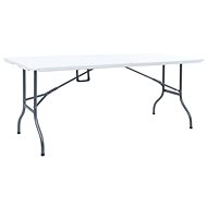  Skládací zahradní stůl bílý 180 x 72 x 72 cm HDPE - Zahradní stůl