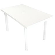  Zahradní stůl bílý 126 x 76 x 72 cm plast - Zahradní stůl