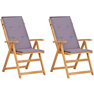 Zahradní polohovací židle 2 ks hnědé masivní akáciové dřevo 45936 - Zahradní židle