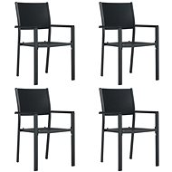 Zahradní židle 4 ks černé plast ratanový vzhled 47890 - Zahradní židle