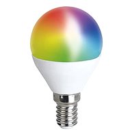 Solight LED SMART WIFI žárovka, miniglobe, 5W, E14, RGB, 400lm - LED žárovka