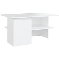 SHUMEE Konferenční stolek bílý 90 × 60 × 46,5 cm dřevotříska, 806849 - Konferenční stolek