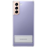 Kryt na mobil Samsung Průhledný zadní kryt se stojánkem pro Galaxy S21 průhledný