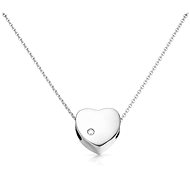 Dolcze Heart White (Au585 / 1000, 1.64 g) - Necklace