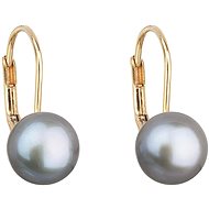 EVOLUTION GROUP 921009.3 grey dekorovaná pravou perlou AAA 8-8,5 (Au585/1000, 1,02 g) - Náušnice