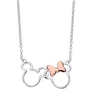 DISNEY Mickey a Minnie stříbrný náhrdelník N902594TL-18 - Náhrdelník