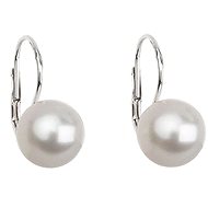 White pearl earrings decorated with Swarovski 31143.1 (925/1000, 3.2g) - Earrings